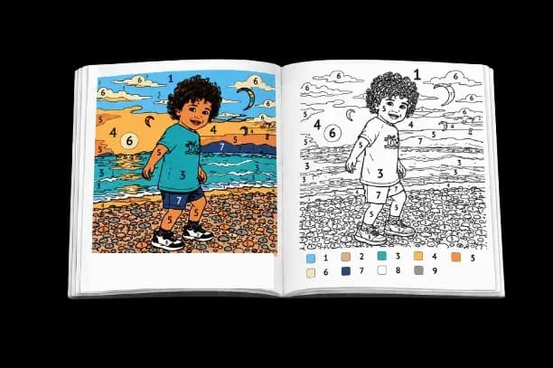 Album de coloriage personnalisé, format 6 photos