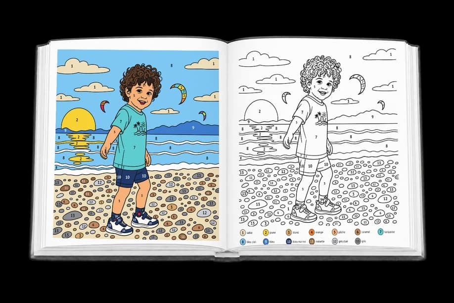 Personalized coloring book, 12-photo format