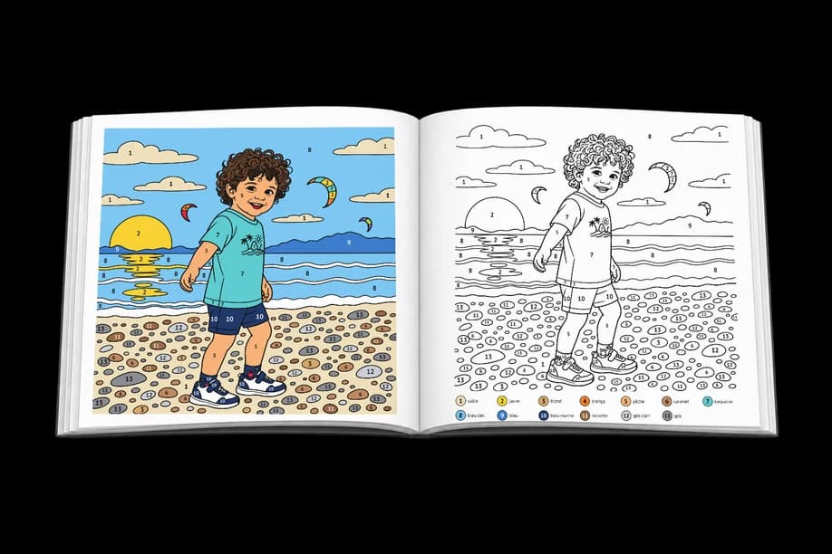 Personalized coloring book, 6-photo format
