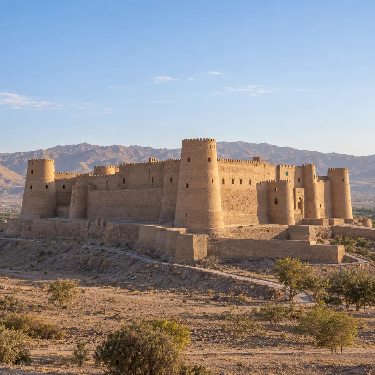Photo réaliste: Coloriage de l'Afghanistan : forteresse en terre