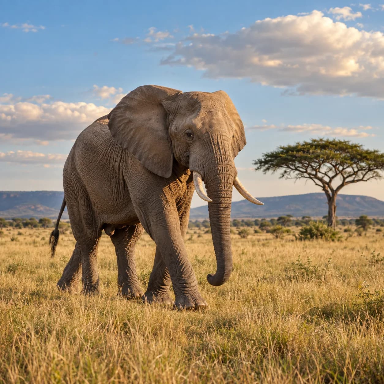 Photo réaliste: Coloriage d'éléphant d'Afrique