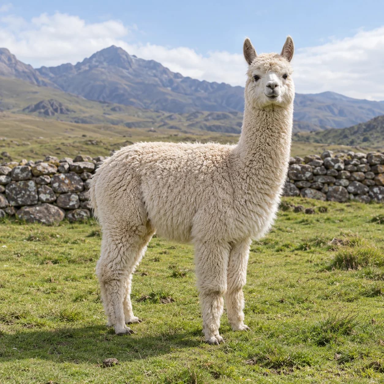 Realistic source: Alpaca coloring page