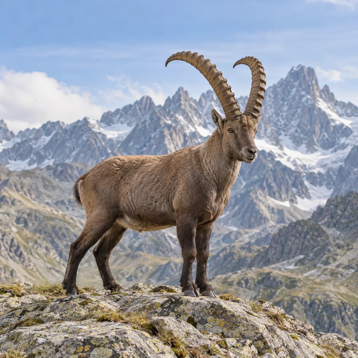 Photo réaliste: Coloriage de bouquetin des Alpes