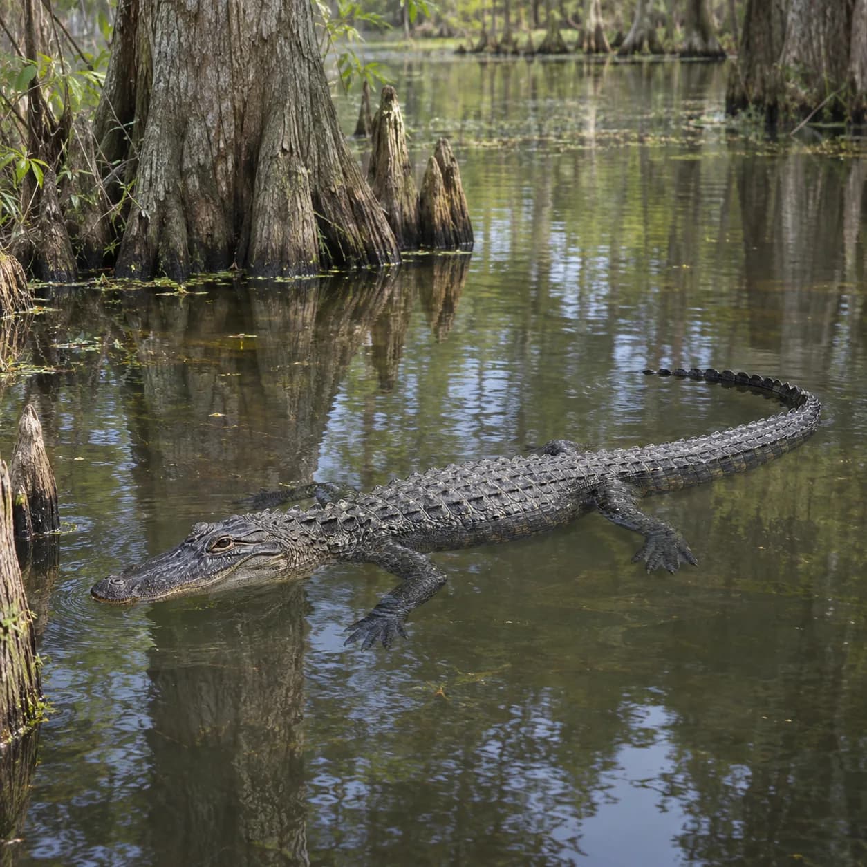 Realistic source: American alligator coloring page