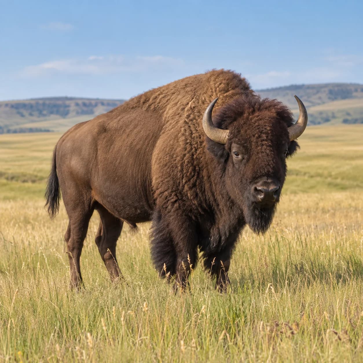 Realistic source: American bison coloring page