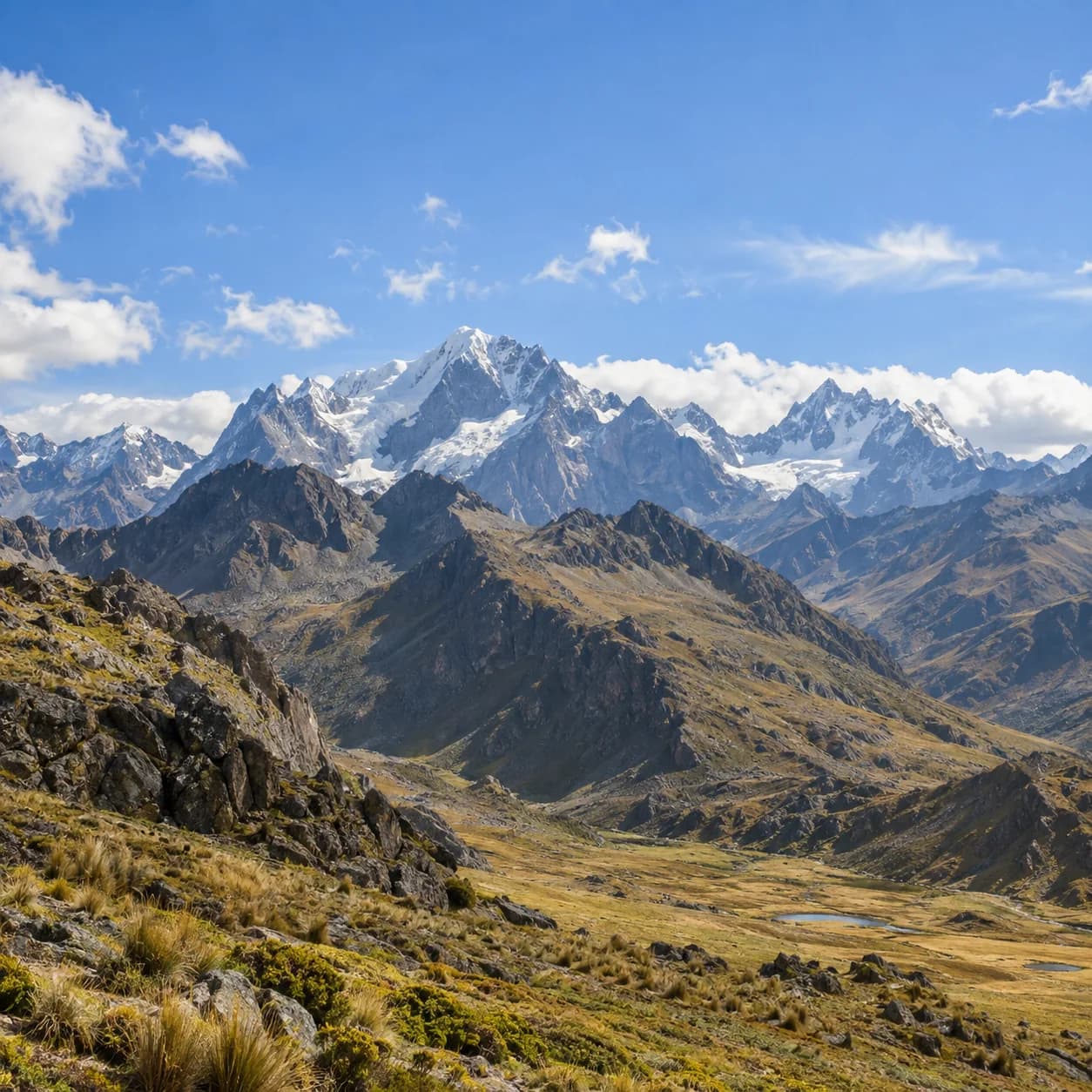 Photo réaliste: Coloriage de la cordillère des Andes : sommets dentelés
