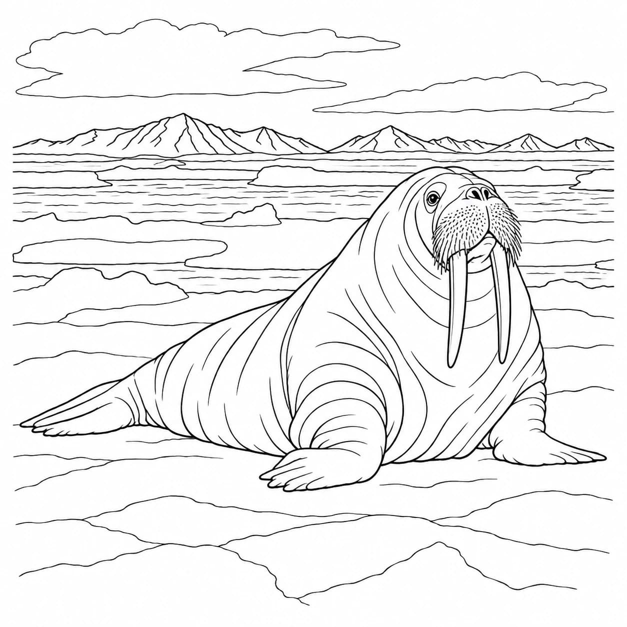 Coloriage: Coloriage de morse