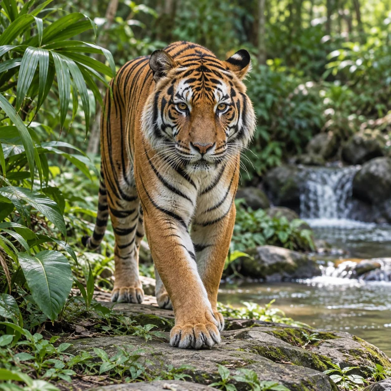 Foto realista: Tigre de Bengala para unir puntos