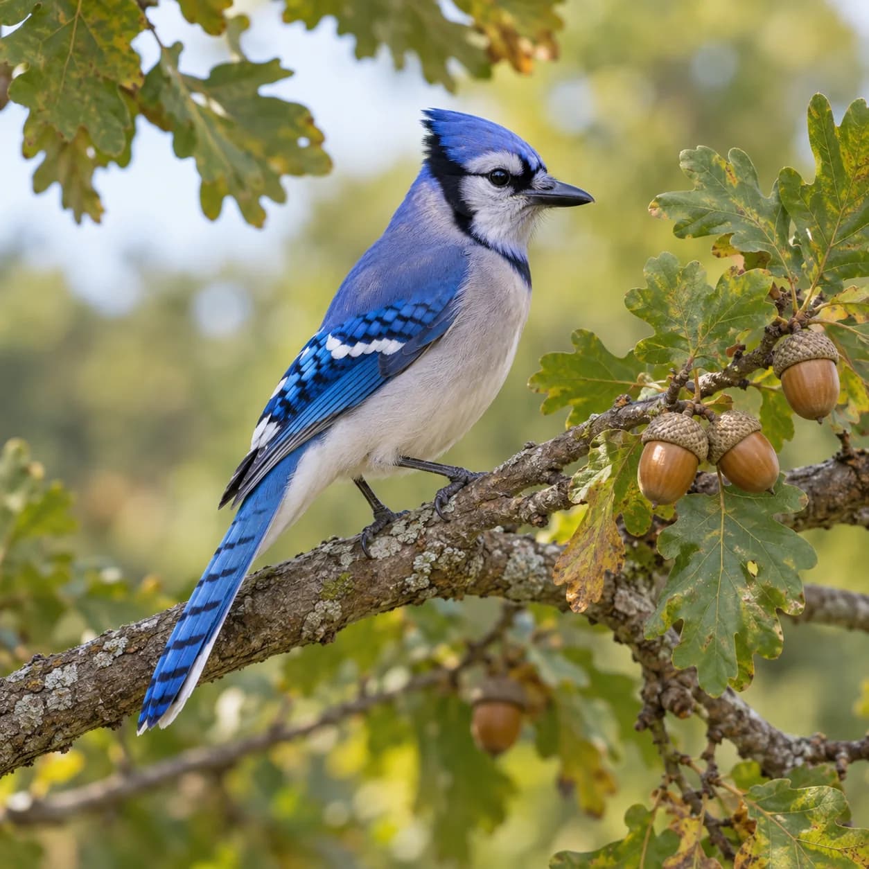 Foto realista: Dibujo de arrendajo azul para colorear