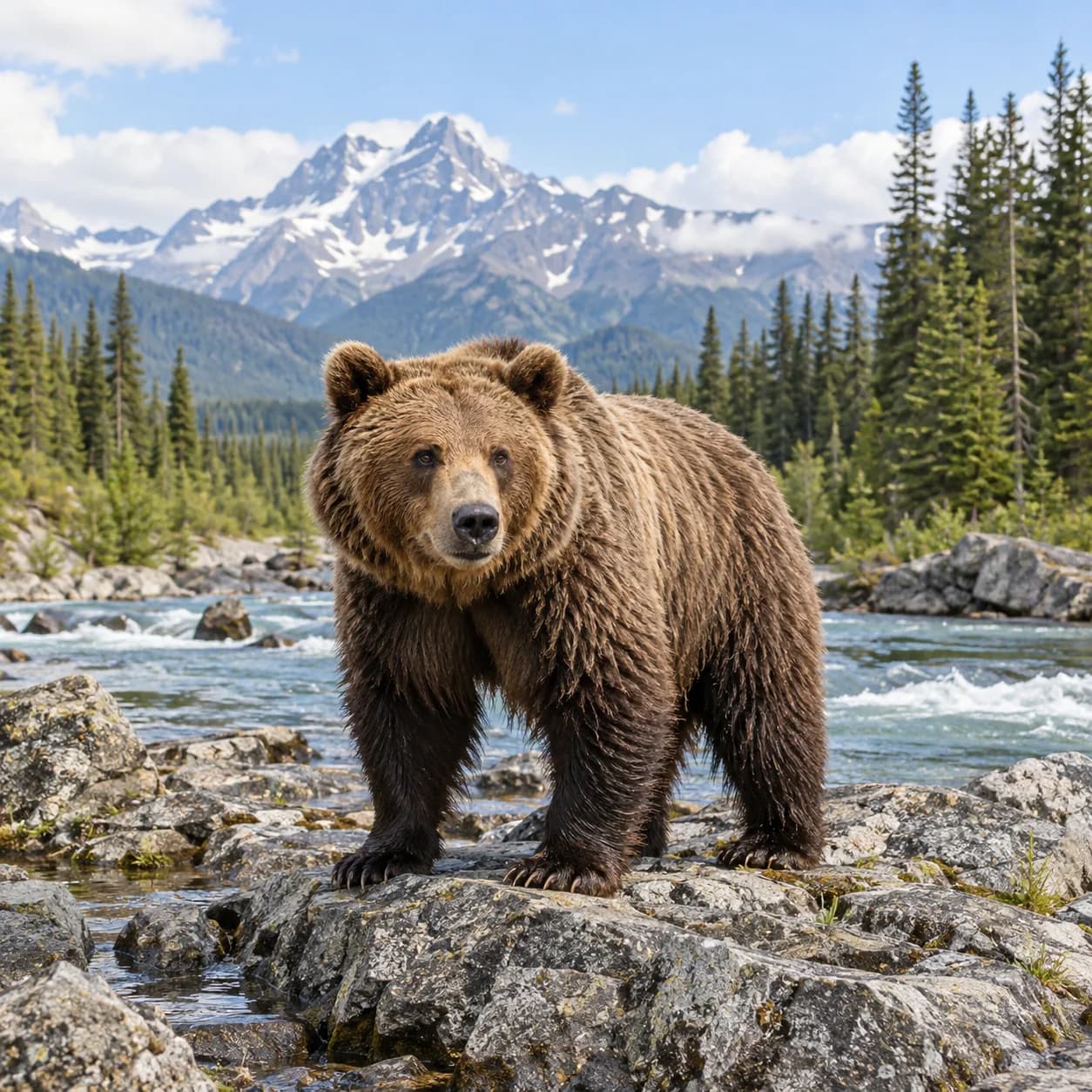 Photo réaliste: Coloriage d'ours brun