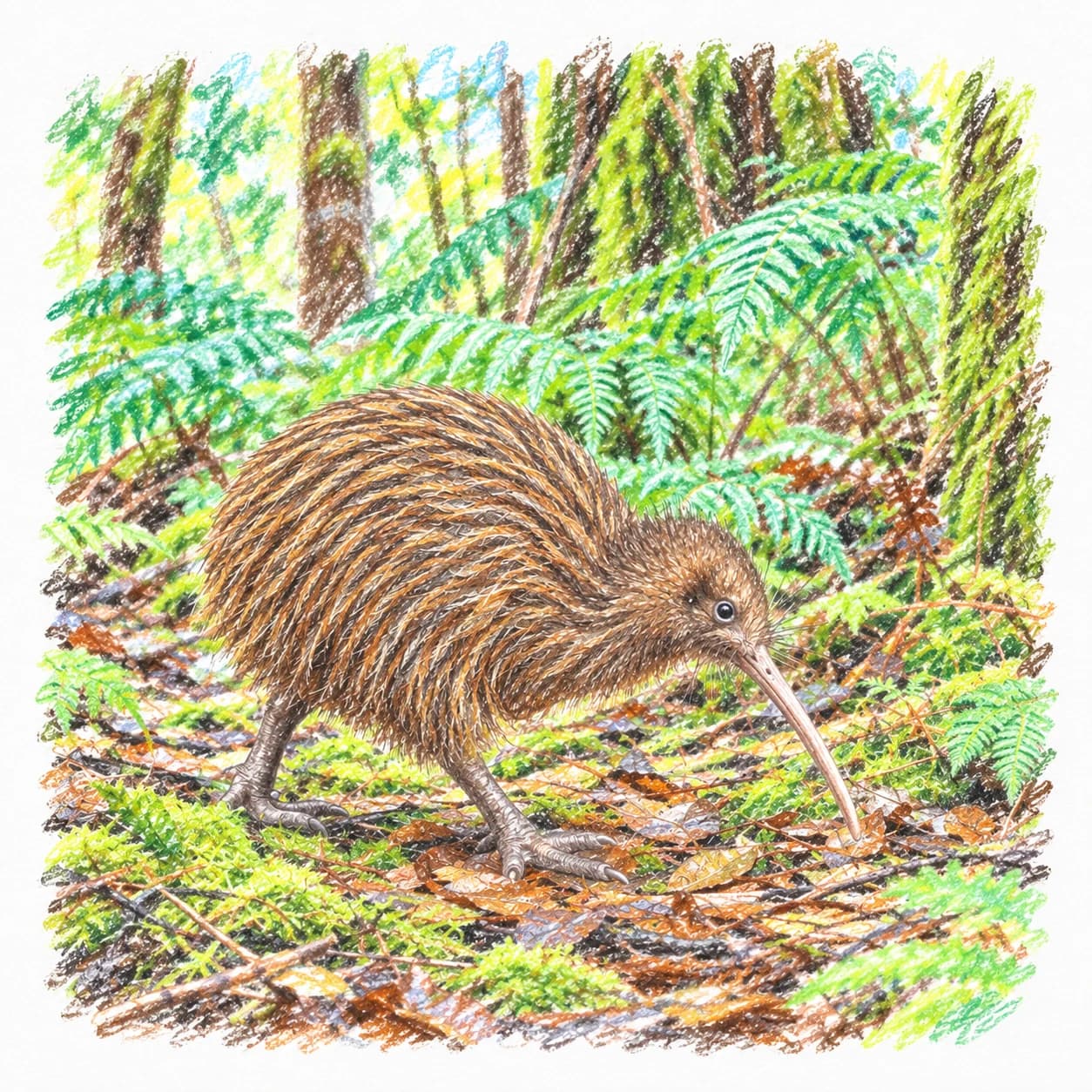 Modèle colorié: Coloriage de kiwi