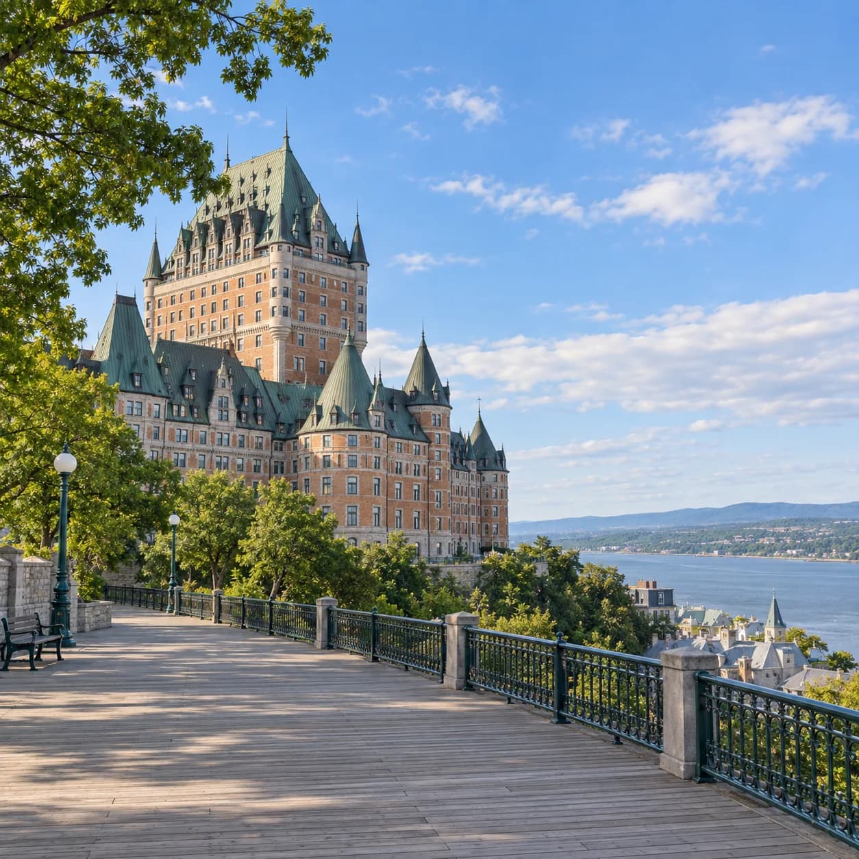 Photo réaliste: Coloriage du Canada : le Château Frontenac à Québec