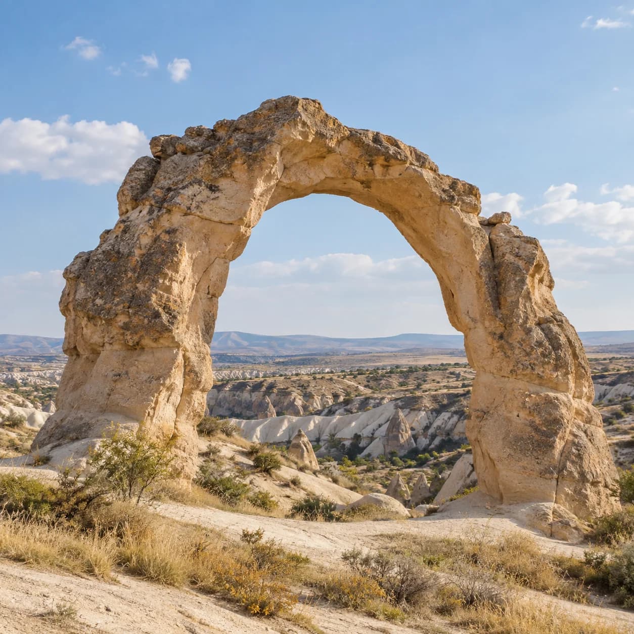 Photo réaliste: Coloriage des vallées de Cappadoce : arche naturelle