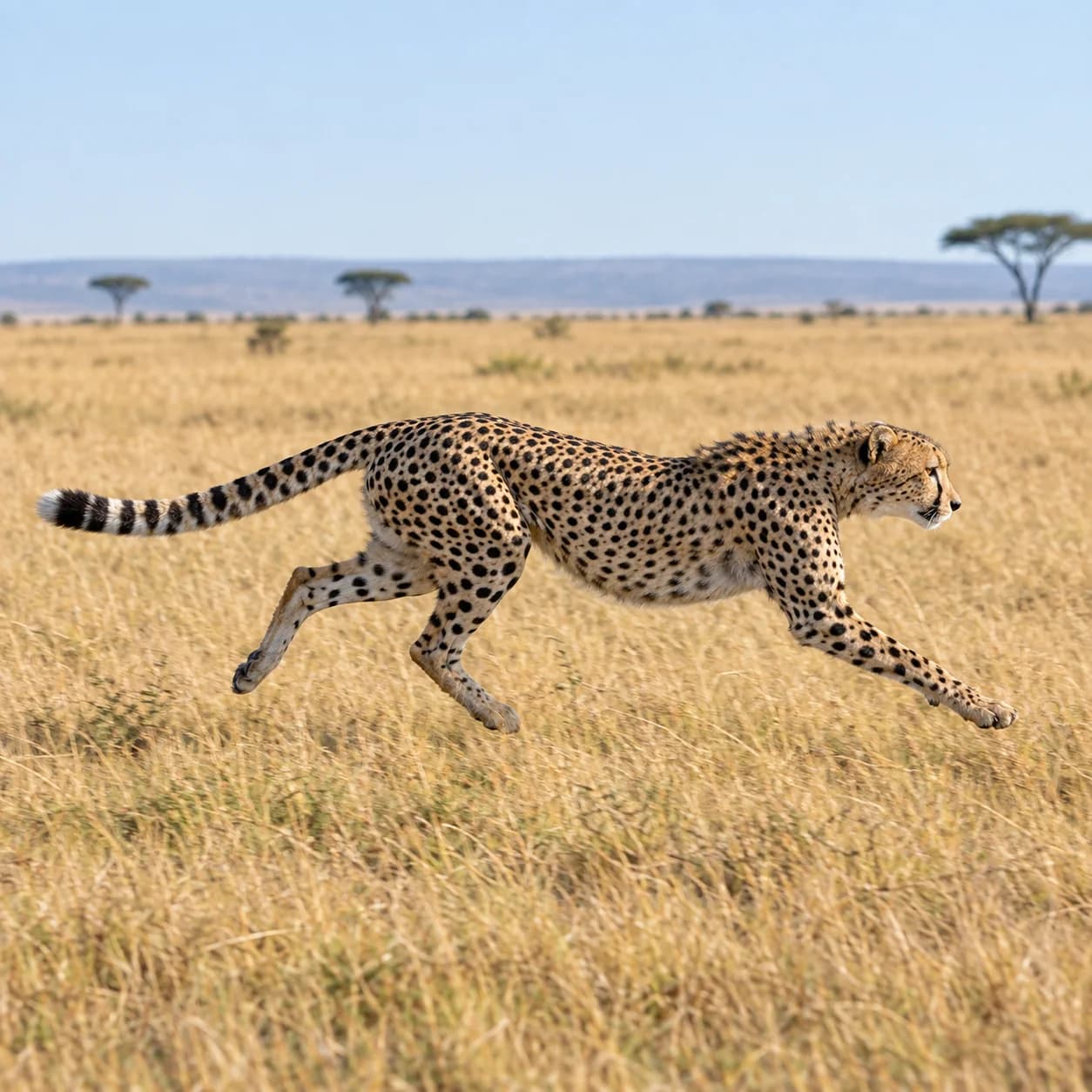 Photo réaliste: Coloriage de guépard en pleine course