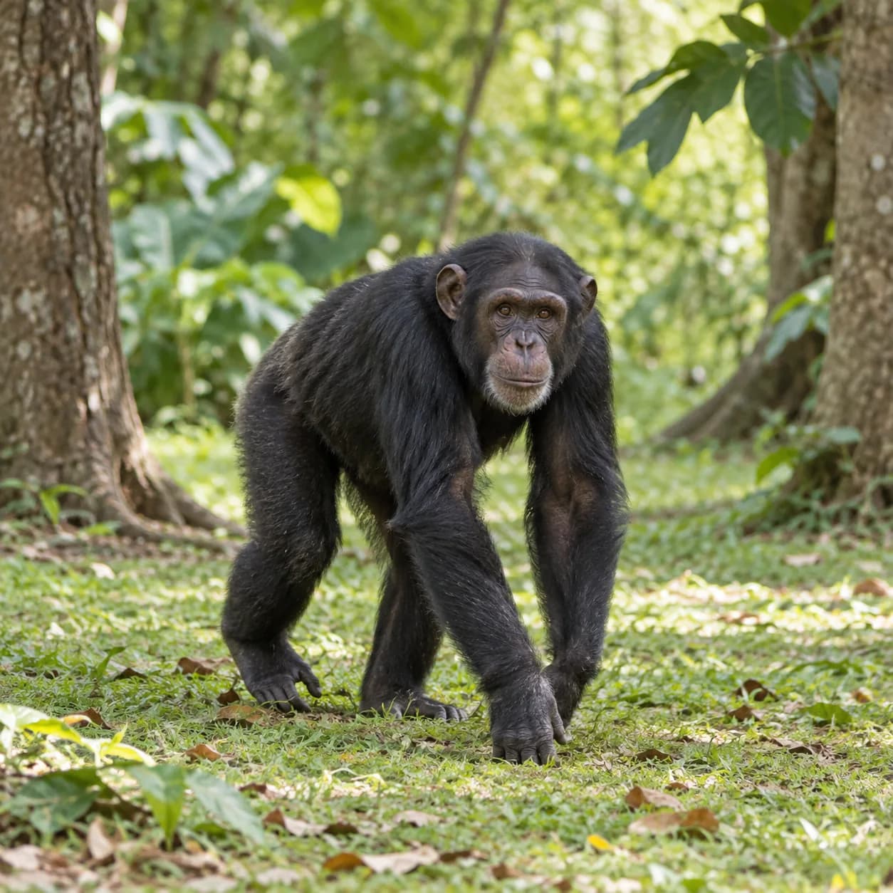Foto realista: Dibujo de chimpancé para colorear