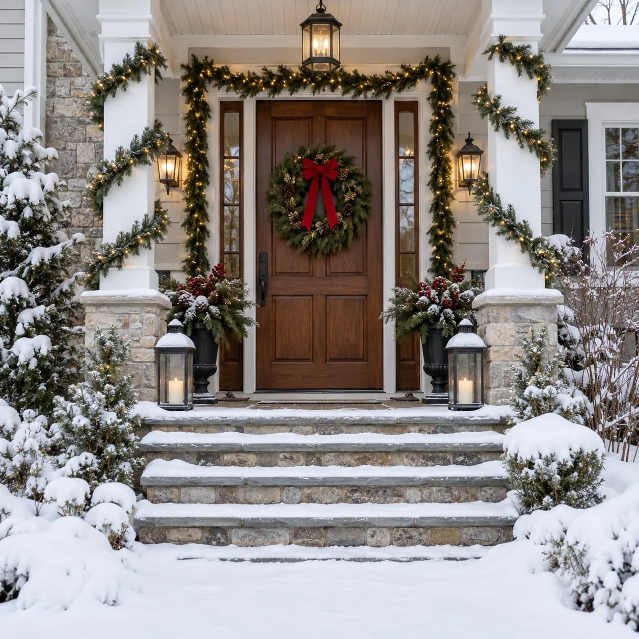 Realistic source: Christmas front door color by number printable