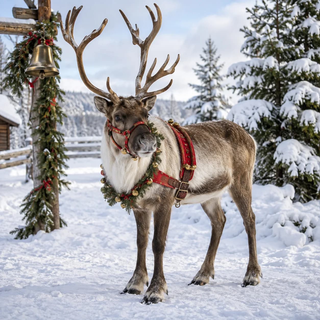 Realistic source: Christmas reindeer color by number printable