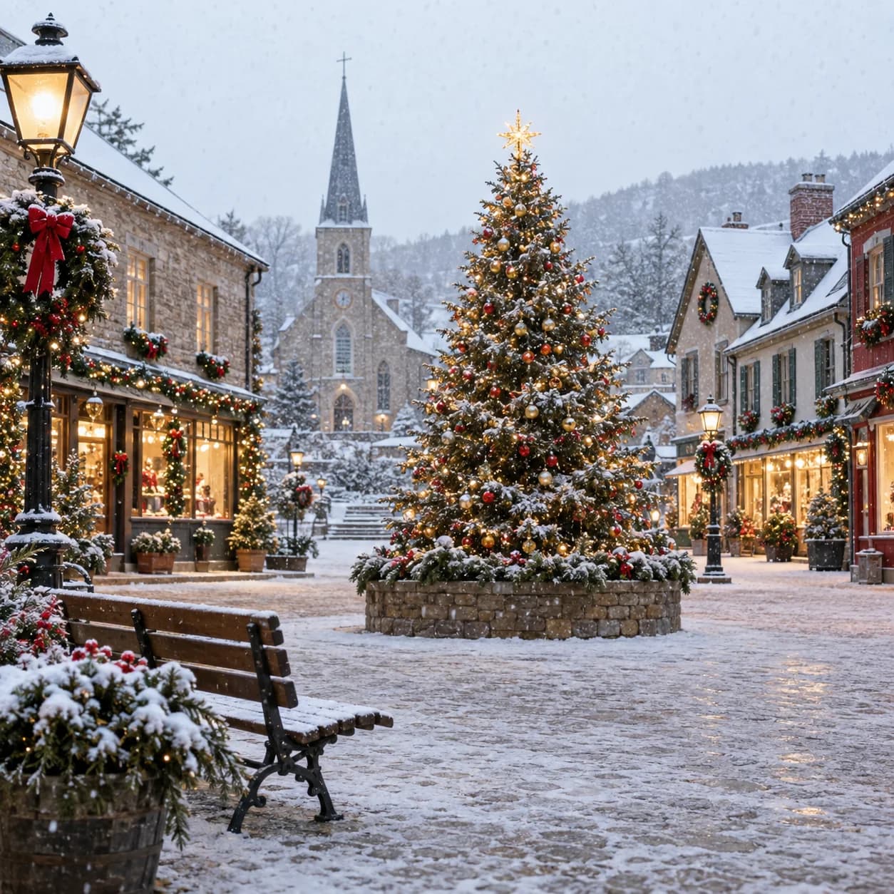 Realistic source: Christmas village dot to dot printable