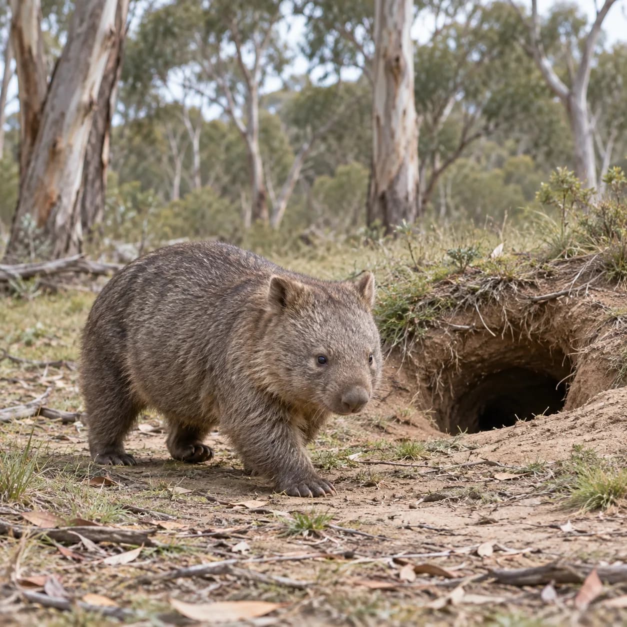 Foto realista: Dibujo de wombat para colorear