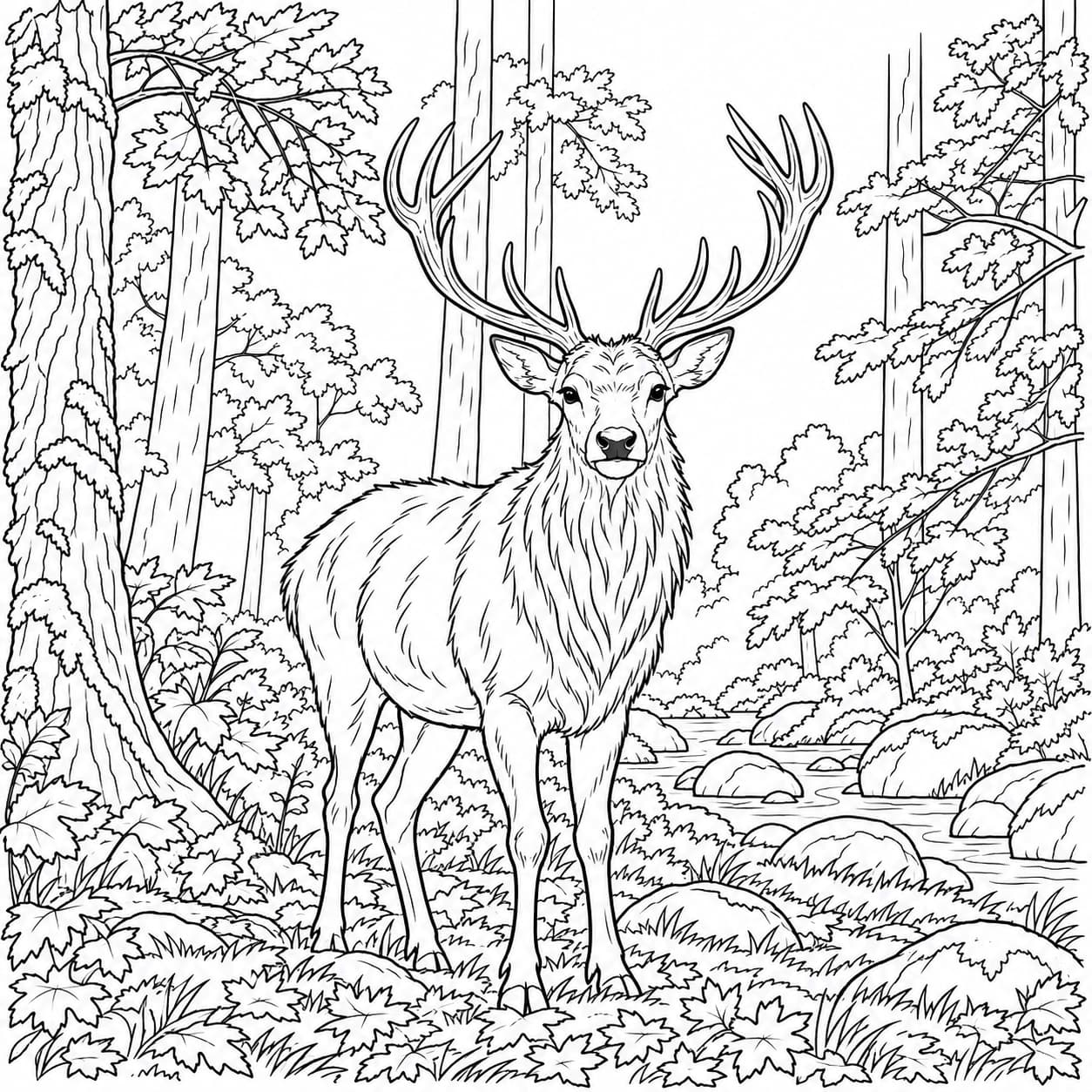 Coloriage: Coloriage de cerf