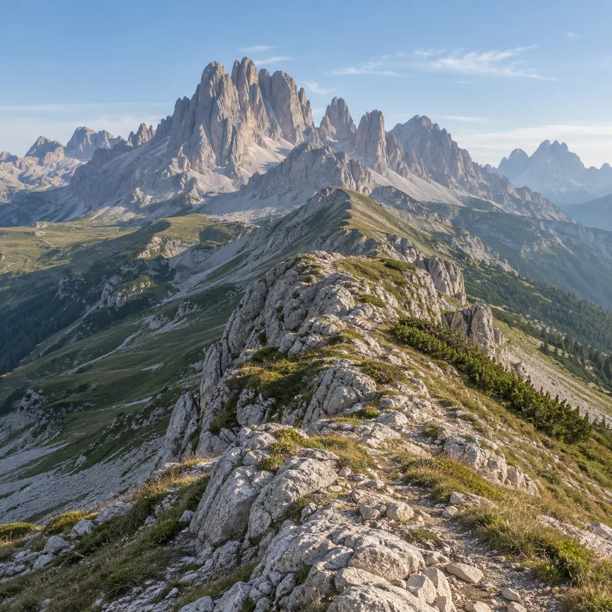 Realistic source: Dolomites rocky ridge coloring page
