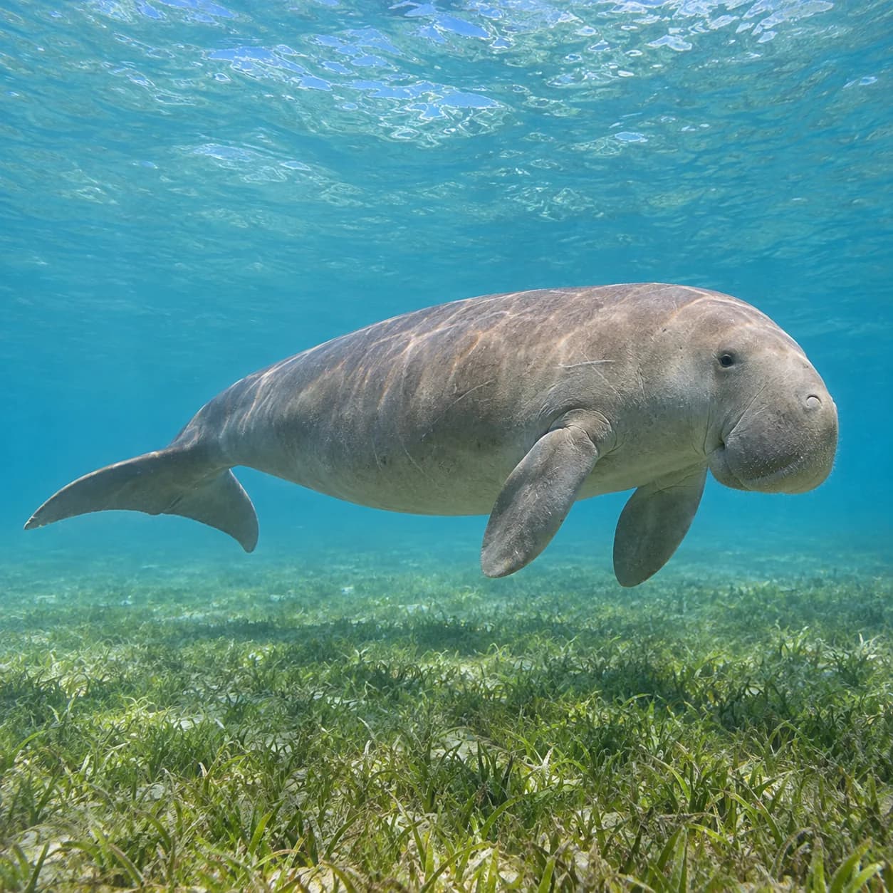 Photo réaliste: Coloriage de dugong
