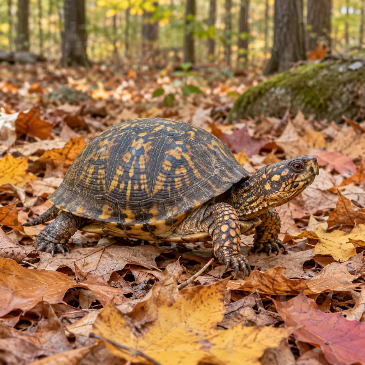 Photo réaliste: Coloriage de tortue-boîte