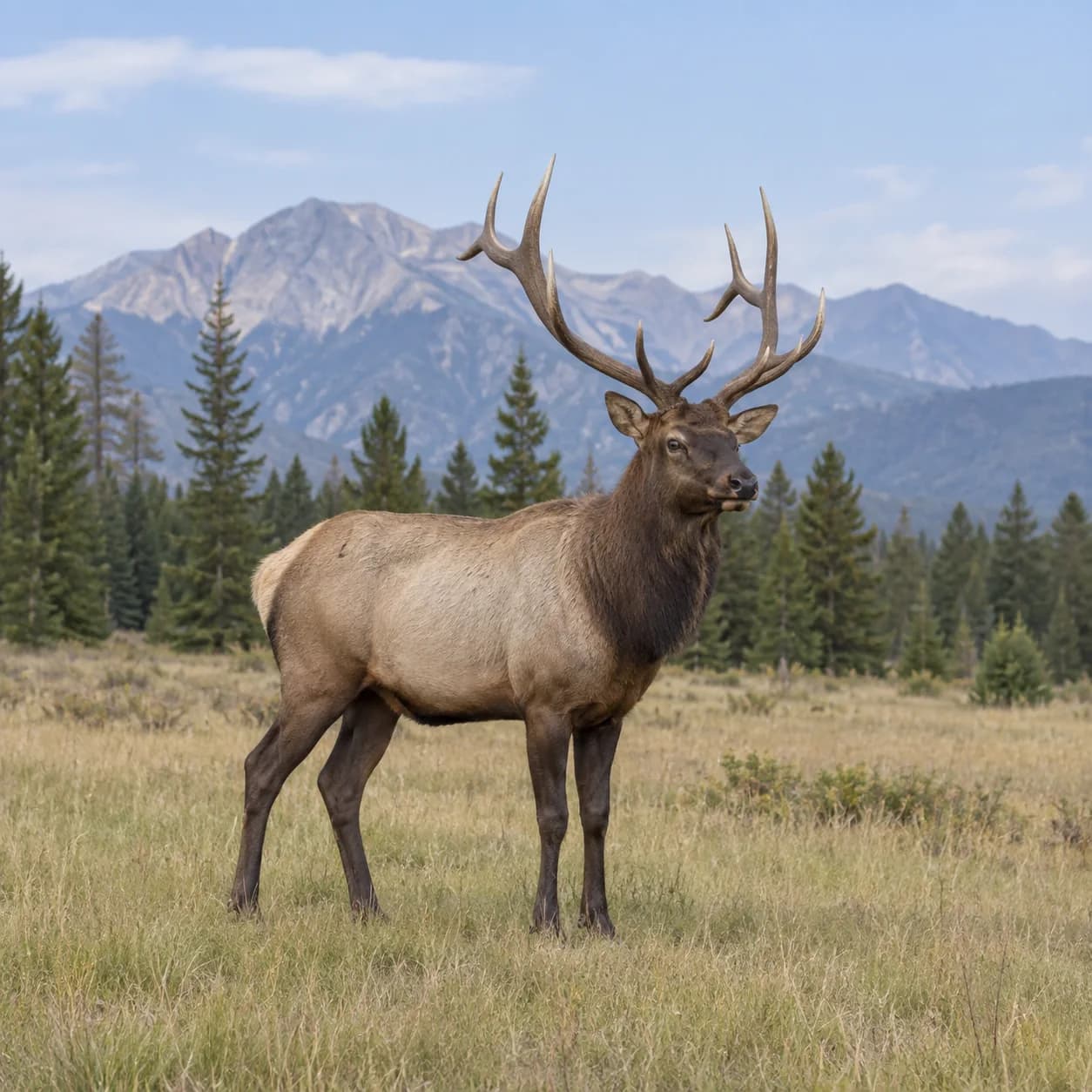 Realistic source: Elk coloring page