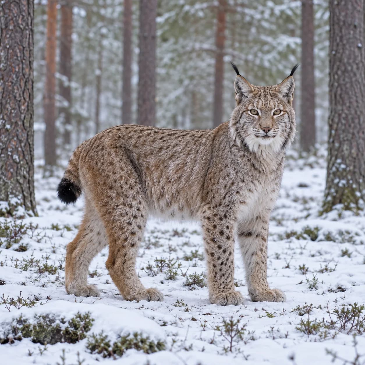Photo réaliste: Coloriage de lynx boréal