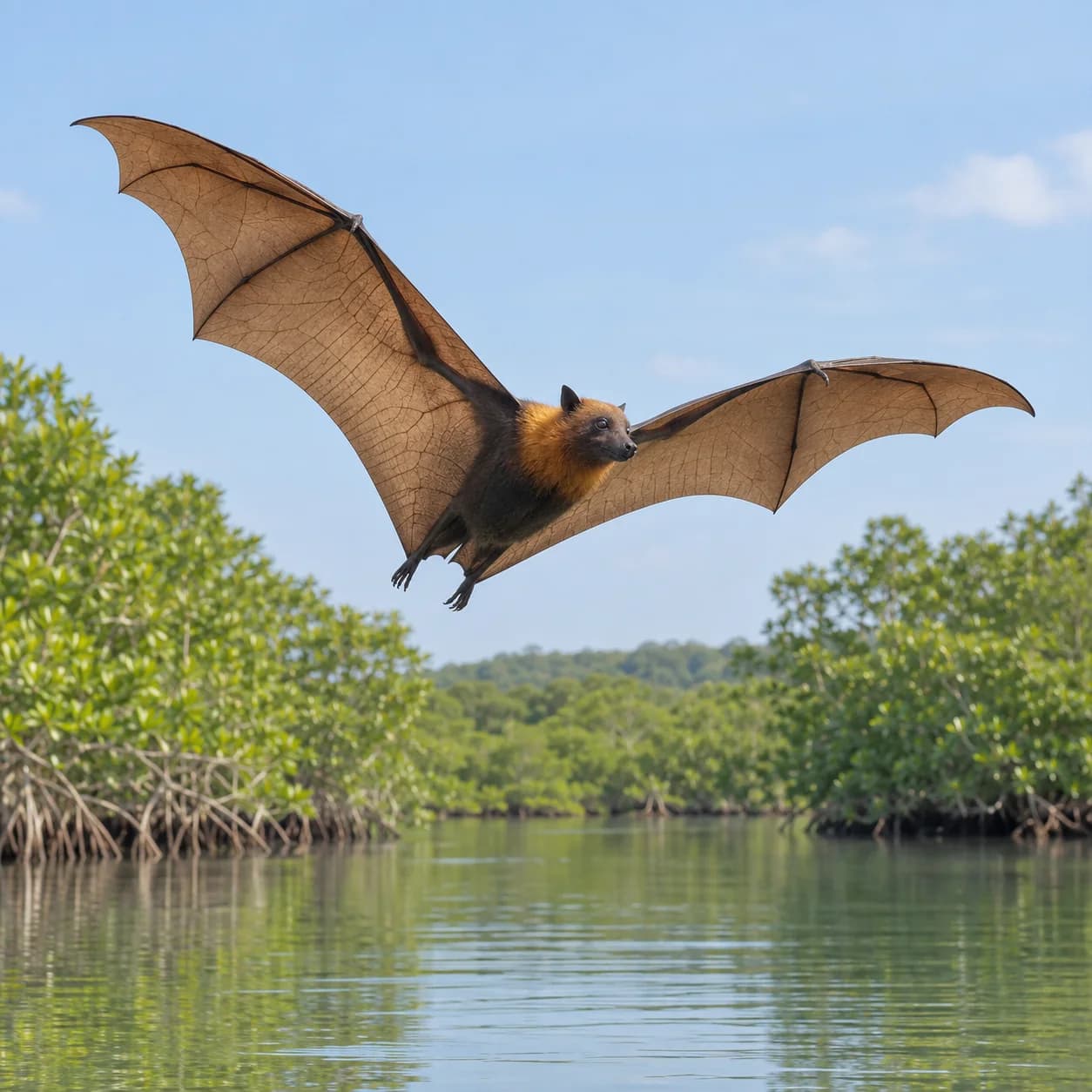 Foto realista: Dibujo de zorro volador para colorear