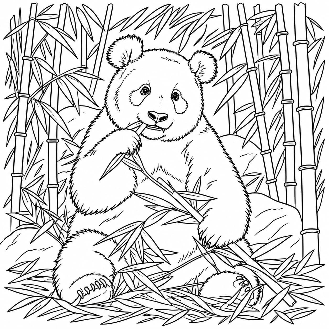 Coloriage: Coloriage de panda géant