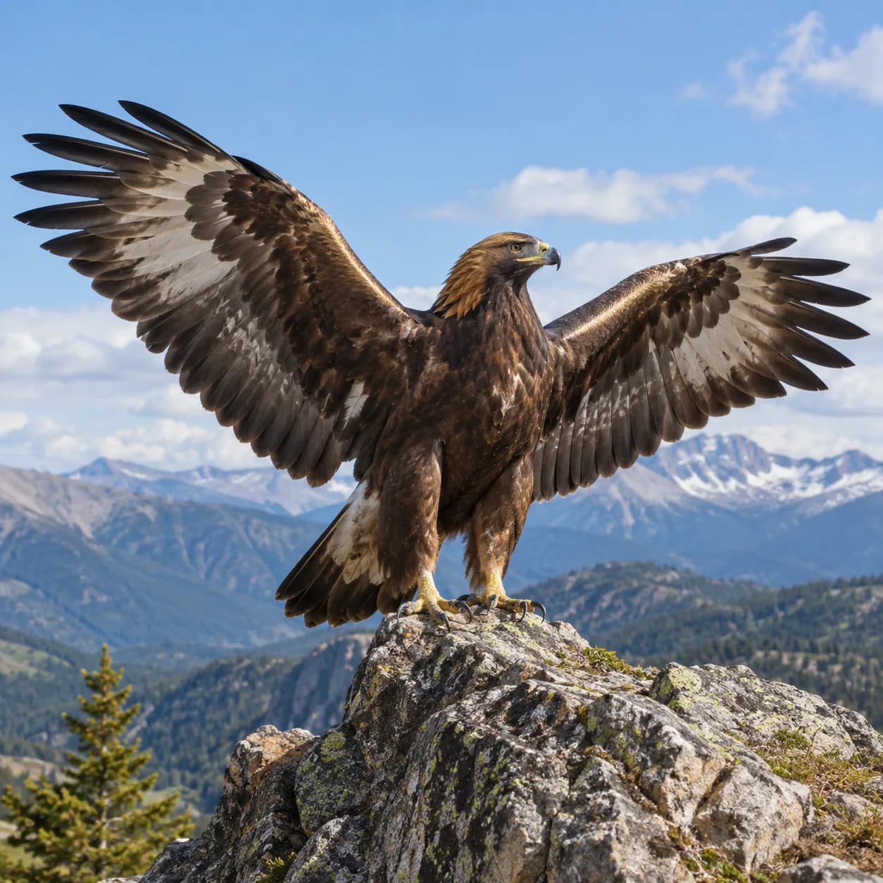 Photo réaliste: Coloriage d'aigle royal