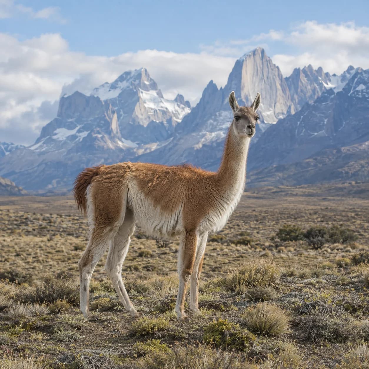 Photo réaliste: Coloriage de guanaco