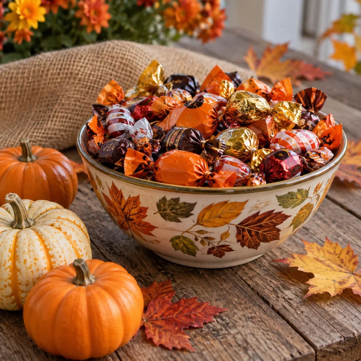 Foto realista: Dulces de Halloween para colorear por números