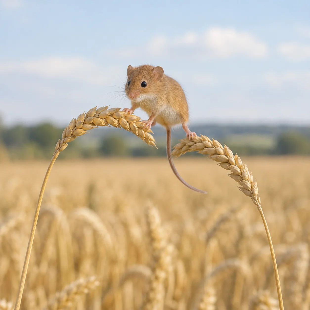 Realistic source: Harvest mouse coloring page