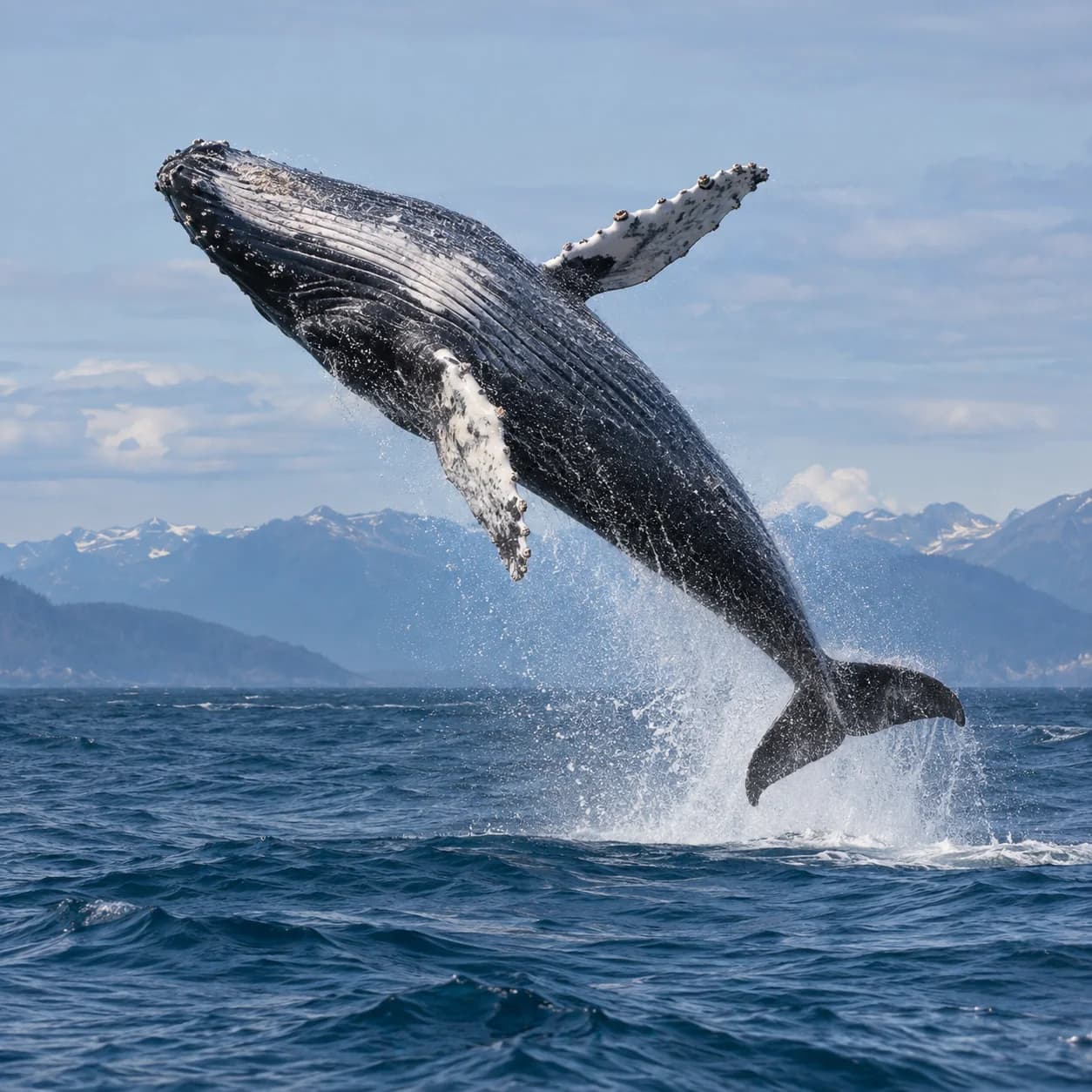 Photo réaliste: Coloriage de baleine à bosse