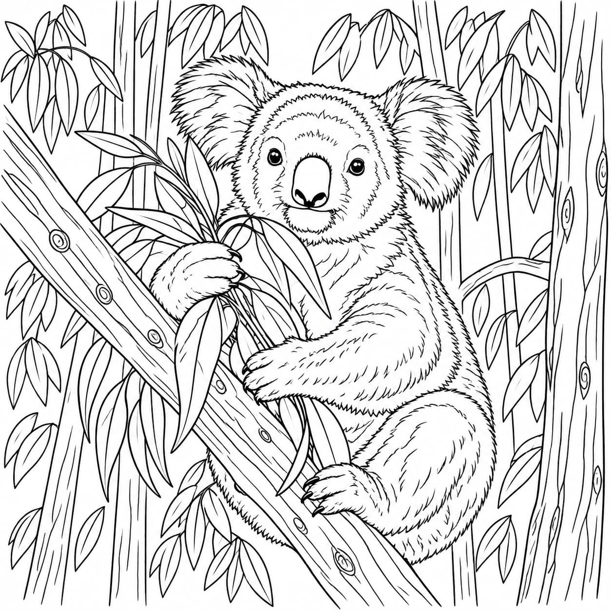 Coloriage: Coloriage de koala