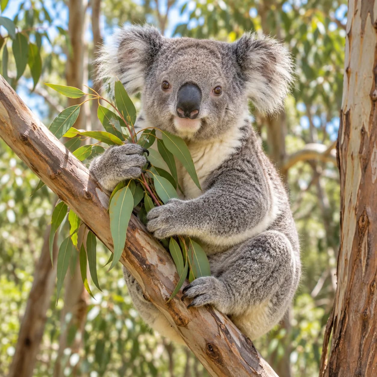 Photo réaliste: Coloriage de koala