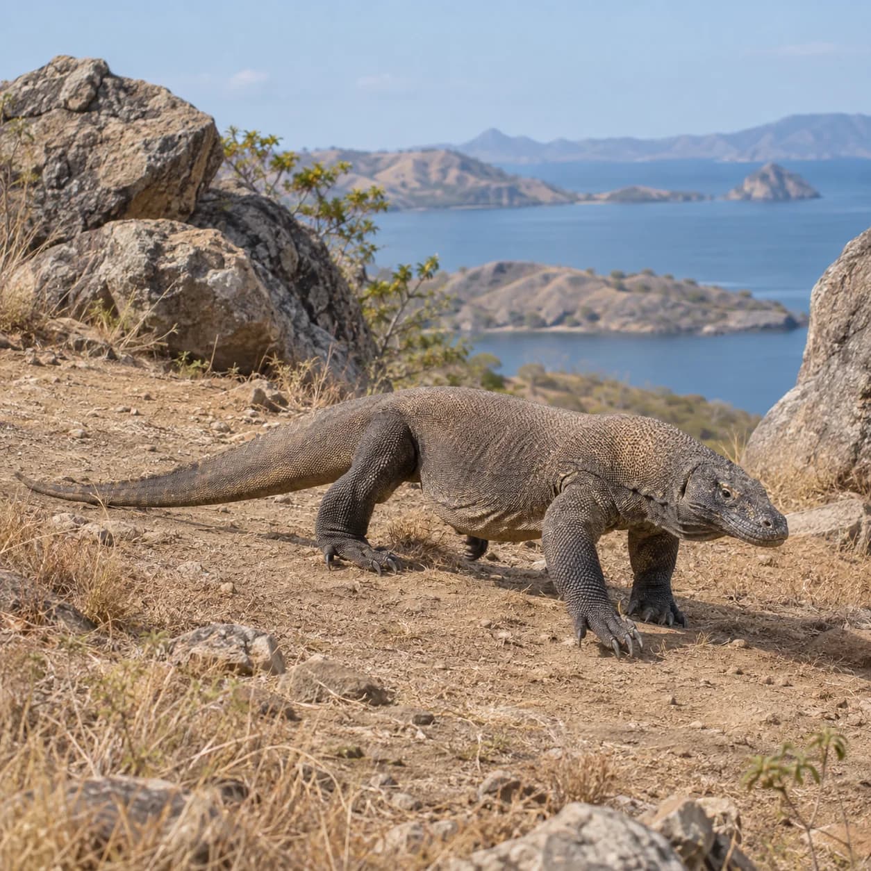 Photo réaliste: Coloriage de dragon de Komodo