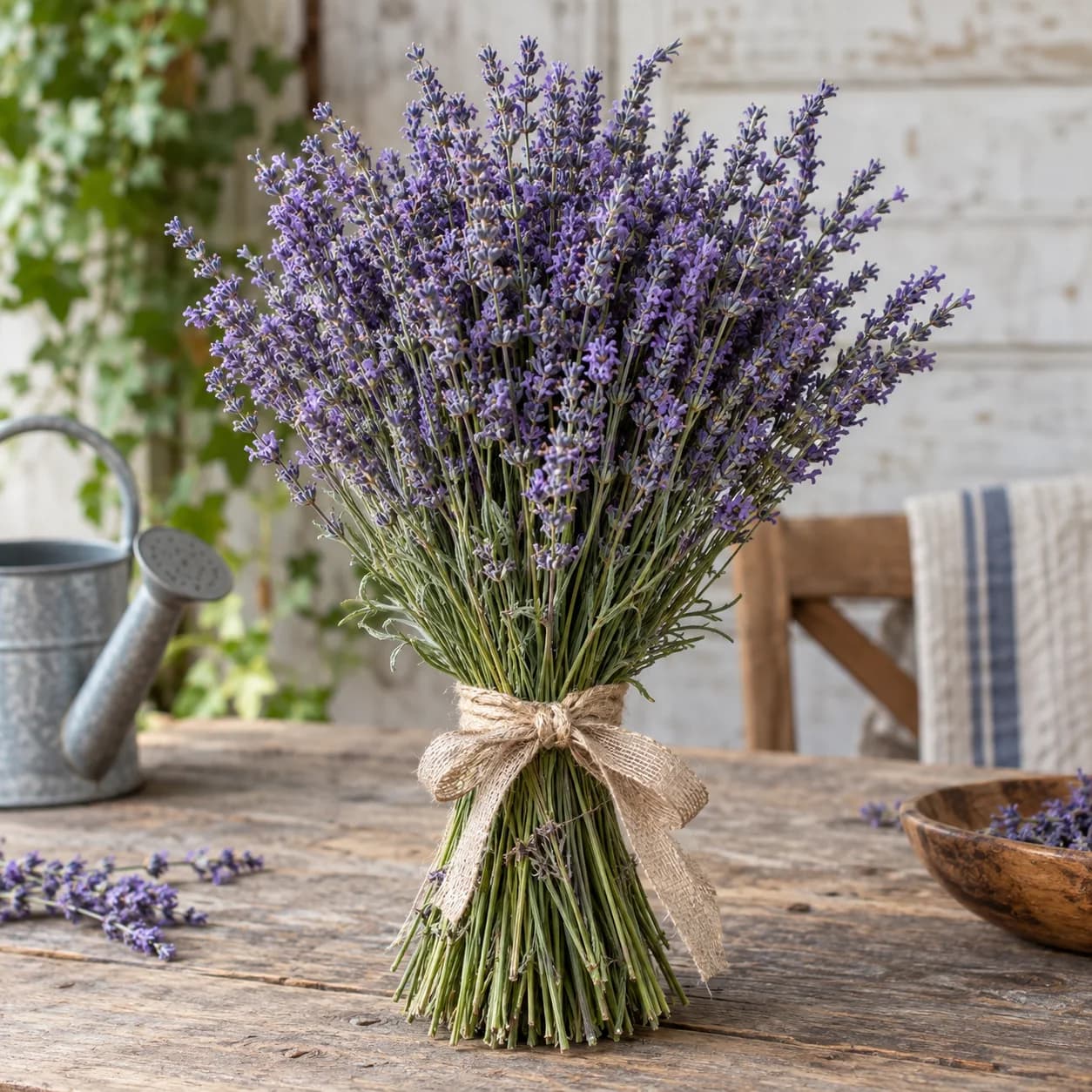 Foto realista: Dibujo de ramo de lavanda para colorear