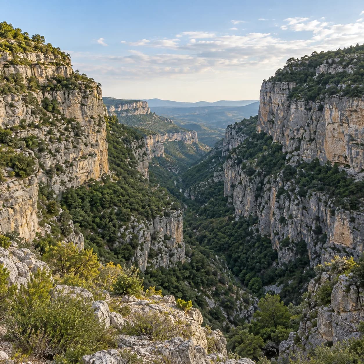 Realistic source: Limestone karst layered canyon coloring page