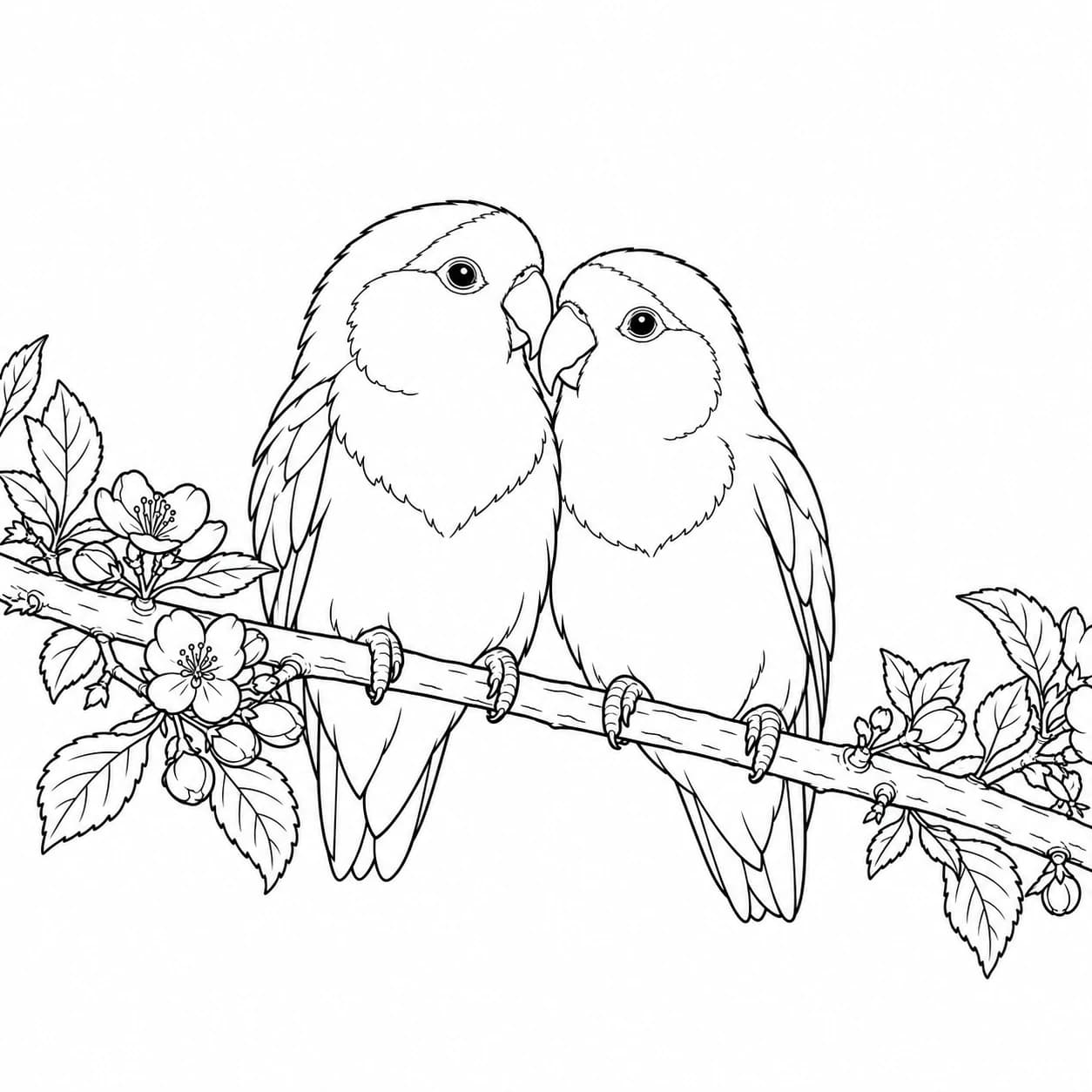 Coloriage: Coloriage d'inséparables