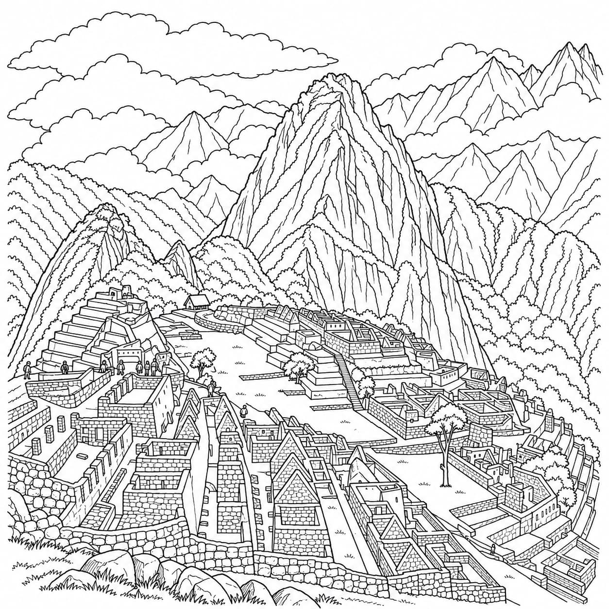 Coloring: Machu Picchu coloring page