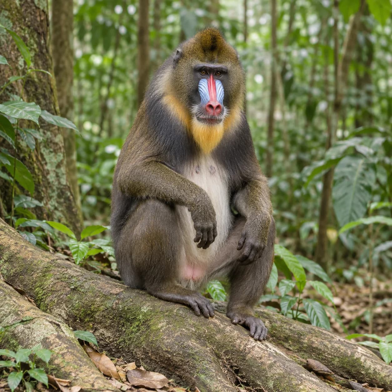 Foto realista: Dibujo de mandril para colorear