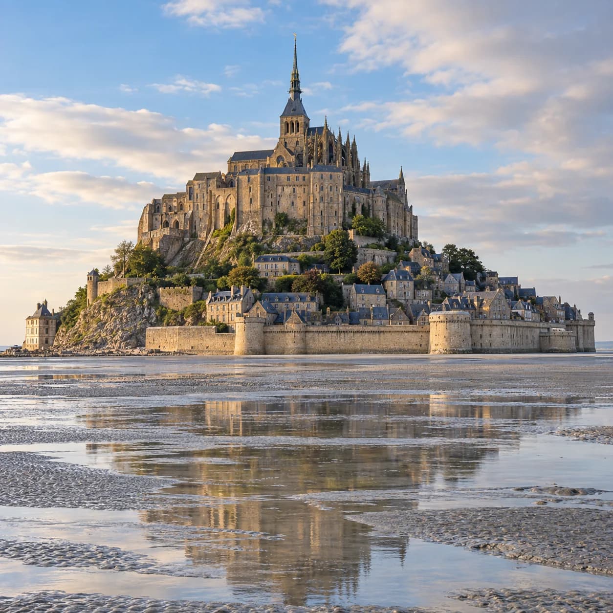 Photo réaliste: Coloriage du Mont-Saint-Michel