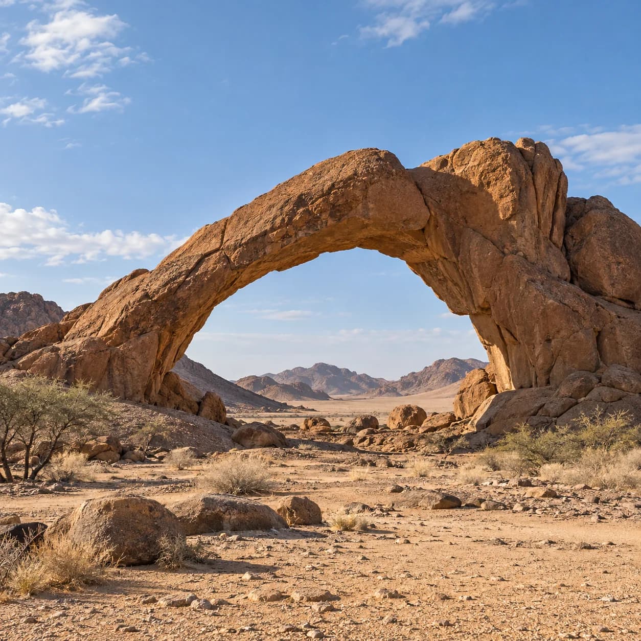 Realistic source: Namib Desert natural arch coloring page