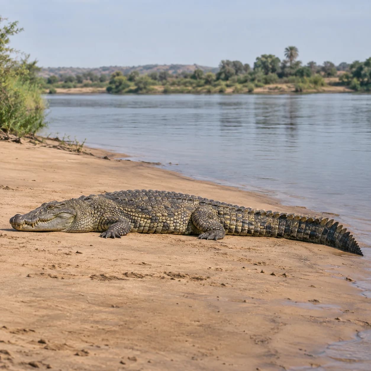 Photo réaliste: Coloriage de crocodile du Nil