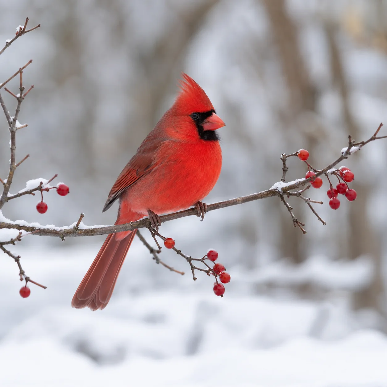 Photo réaliste: Coloriage de cardinal rouge