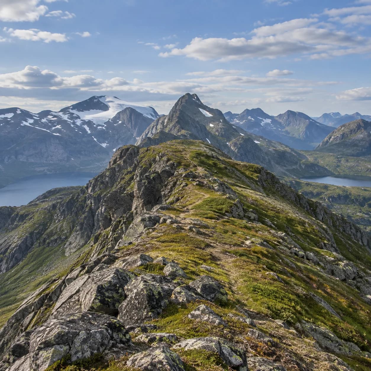 Realistic source: Norwegian mountains rocky ridge coloring page