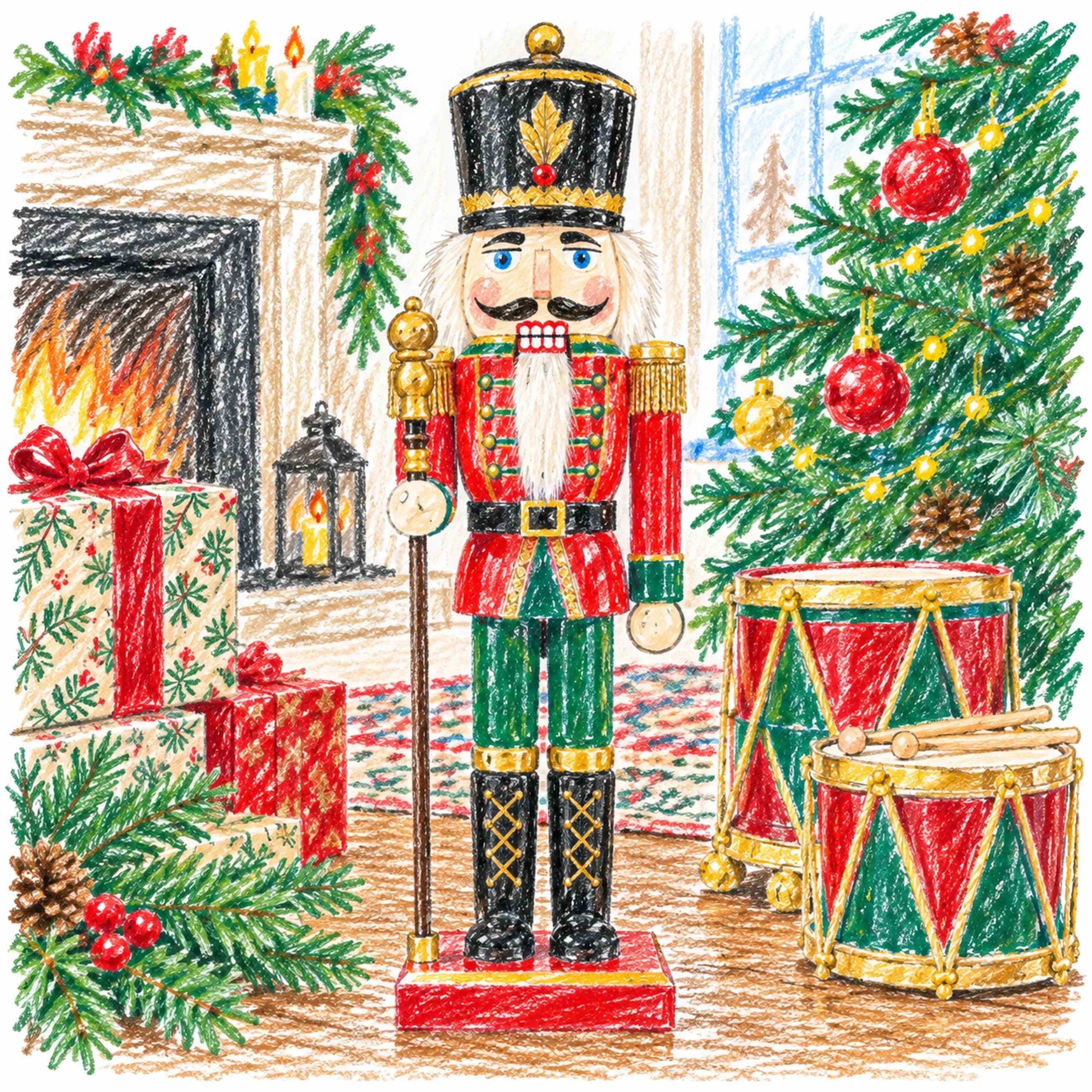 Colored model: Nutcracker dot to dot printable